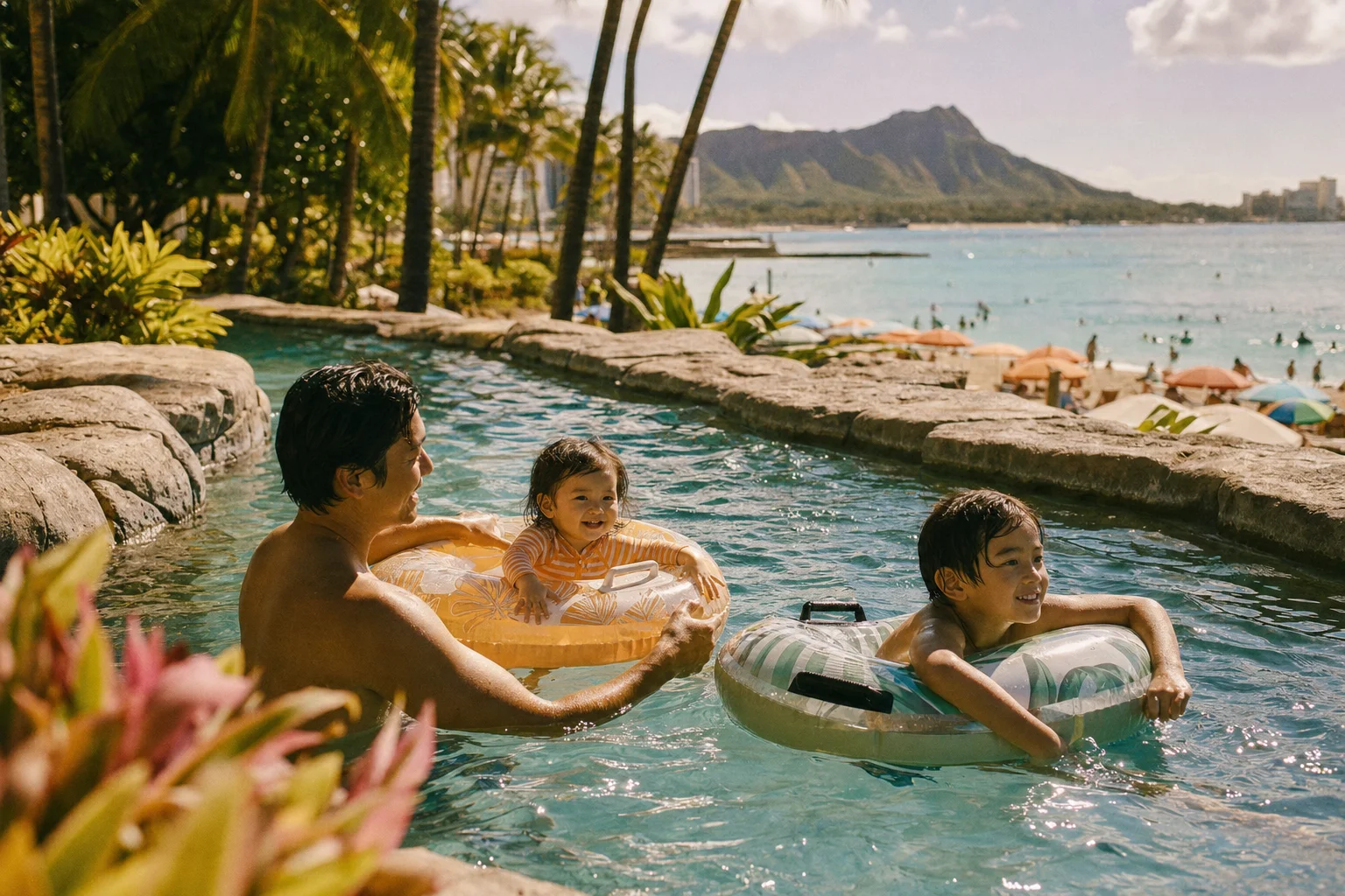 Oahu Hotels with a Lazy River: One Resort, One River